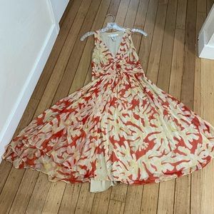 Diane von Furstenberg silk floral summer dress. Size 2.